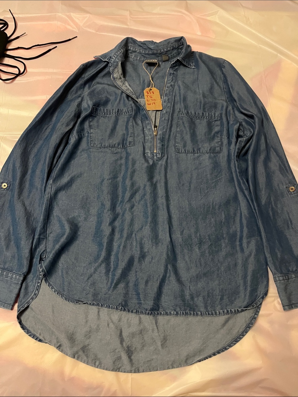 Soho Indigo Denim Button-Front Casual Shirt